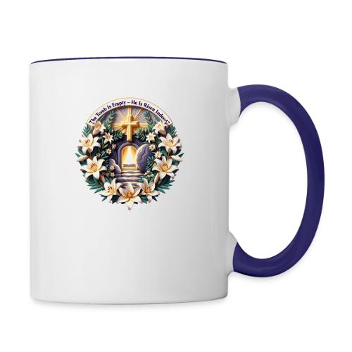 Easter The Tomb Is Empty T Shirt, Christian Gift - Contrast Coffee Mug