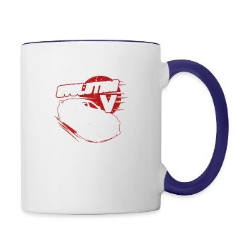 Lancer Evolution V - Contrast Coffee Mug - white/cobalt blue - Right