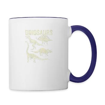 Prehistoric Dinosaurs Types of Dinosaurs for boys - Contrast Coffee Mug - white/cobalt blue - Right