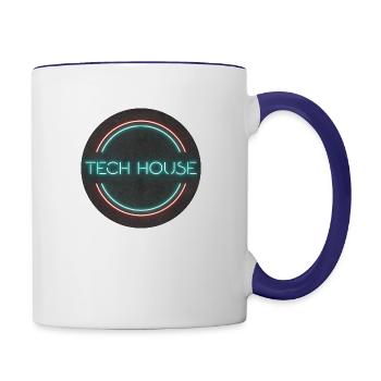 TECHHOUSE - Contrast Coffee Mug - white/cobalt blue - Right