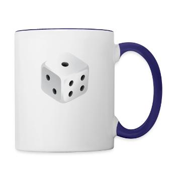 Game cube - Contrast Coffee Mug - white/cobalt blue - Right