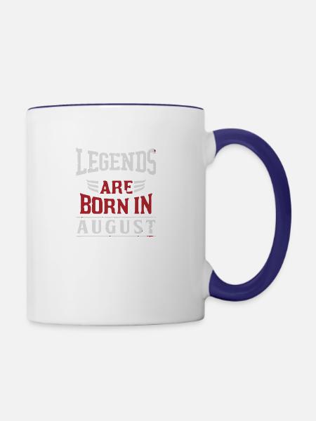 Born In August Birthday - Contrast Coffee Mug - white/cobalt blue