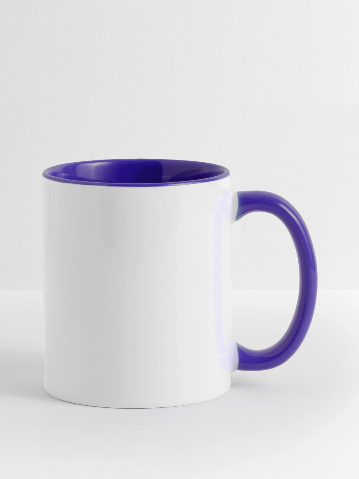 the new years - Contrast Coffee Mug - white/cobalt blue - Right