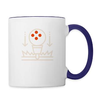 Ball Bearing Colored Dots Tees - Contrast Coffee Mug - white/cobalt blue - Right