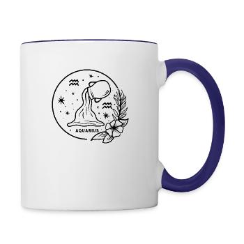 Aquarius:Embrace Your Individuality - Contrast Coffee Mug - white/cobalt blue - Right