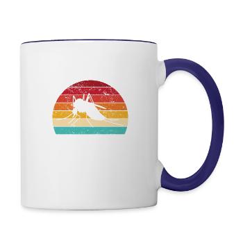 Retro Mosquito Bite Survivor - Contrast Coffee Mug - white/cobalt blue - Right