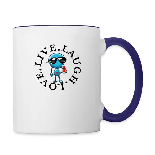 Circle Remember to live laugh love - Contrast Coffee Mug