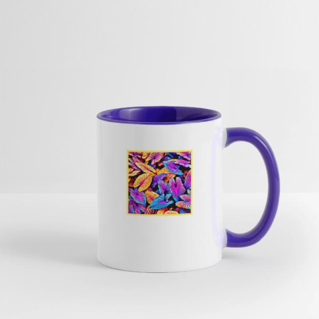 Captivating Neon Elegance Leaf Pattern