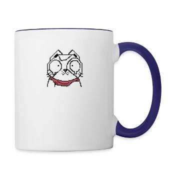 Cool Whatever You See Bee Cool Surprised Terrified - Contrast Coffee Mug - white/cobalt blue - Right