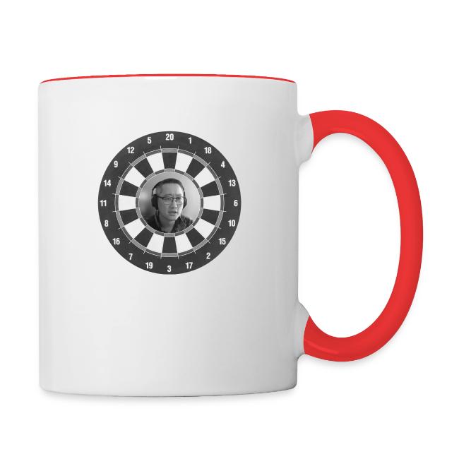 Producer Jay on Dartboard with Fusco Show back