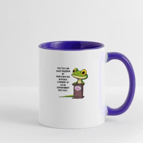 Public Comment Lizard Design - Contrast Coffee Mug