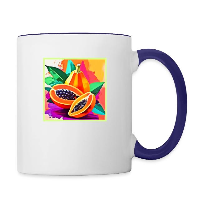 Sliced Papaya Pop Art