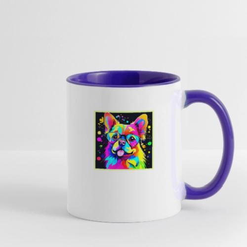 Vivid Canine Vibes Design - Contrast Coffee Mug