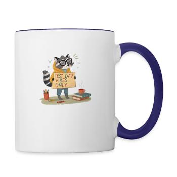 Test day vibes only - Contrast Coffee Mug - white/cobalt blue - Right