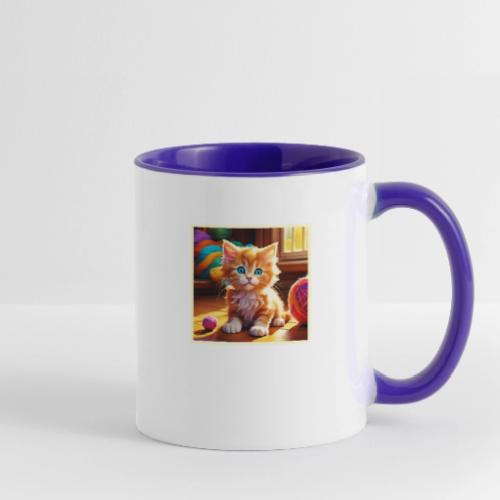 Cute Orange Kitten Art - Contrast Coffee Mug