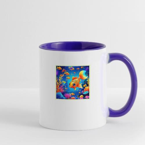 Vibrant Underwater Fish World Design - Contrast Coffee Mug