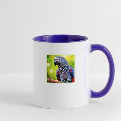 Talking African Grey Parrot - Contrast Coffee Mug