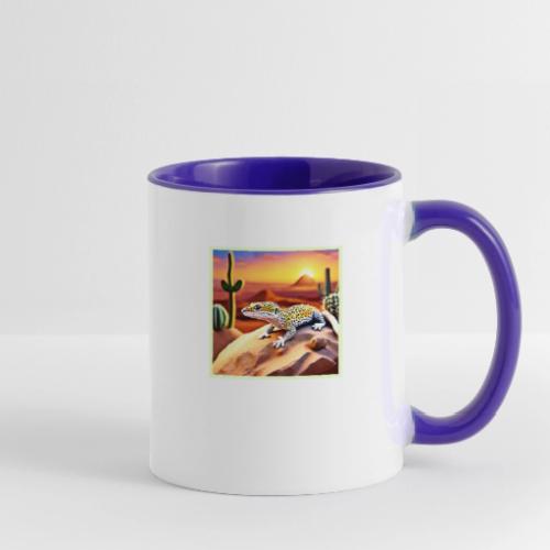 Beautiful Desert leopard Gecko Design - Contrast Coffee Mug