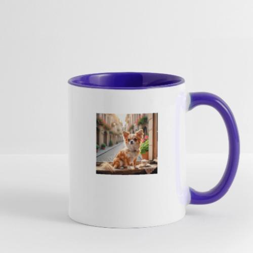 Morning coffee Chihuahua - Contrast Coffee Mug