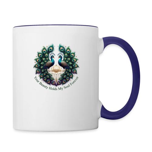 Your Beauty Holds My Soul Peacock Gifts T-Shirt - Contrast Coffee Mug