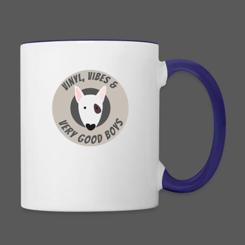 Vinyl, Vibes and Very Good Boys - Contrast Coffee Mug