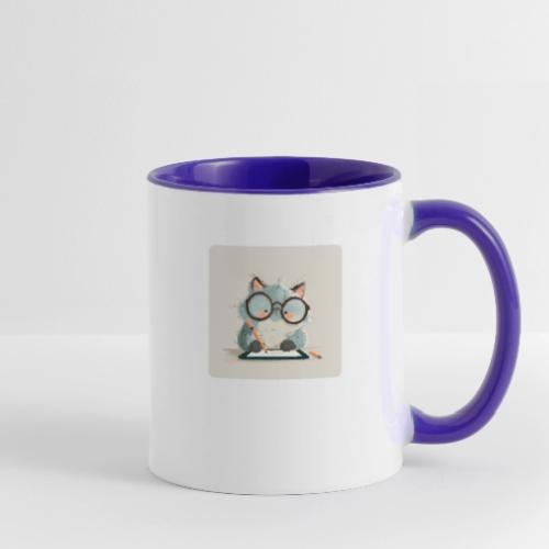 Creative Cat Digital Artist Illustration - Contrast Coffee Mug
