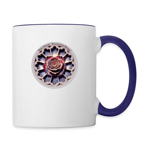 Easter Rose Resurrection T Shirt, Spring Gift - Contrast Coffee Mug