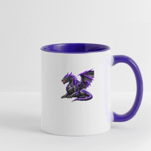 Neon Dragon at Rest - Contrast Coffee Mug