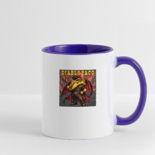 The Diablo Taco Spicy Demon Character - Contrast Coffee Mug