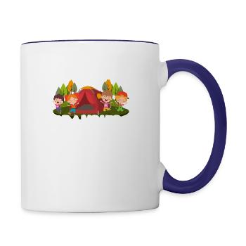 If It Involves My Grandkids And Camping Count Me - Contrast Coffee Mug - white/cobalt blue - Right