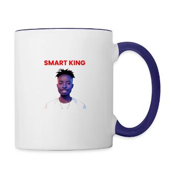 Smart king - Contrast Coffee Mug - white/cobalt blue - Right