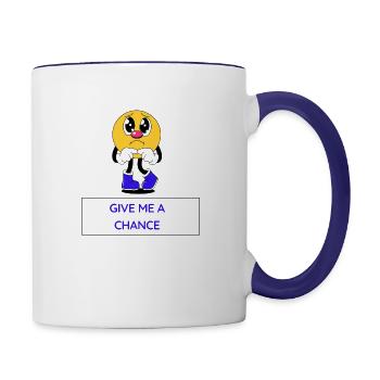 Give Me A Chance - Contrast Coffee Mug - white/cobalt blue - Right