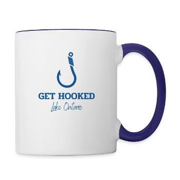 Get Hooked Lake Ontario - Contrast Coffee Mug - white/cobalt blue - Right