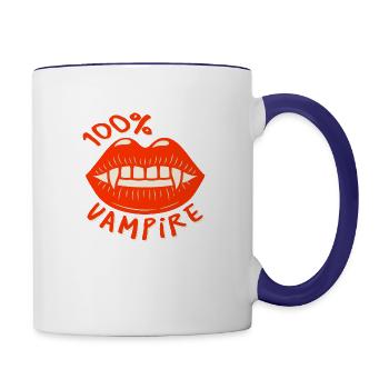 100 Vampire - Contrast Coffee Mug - white/cobalt blue - Right