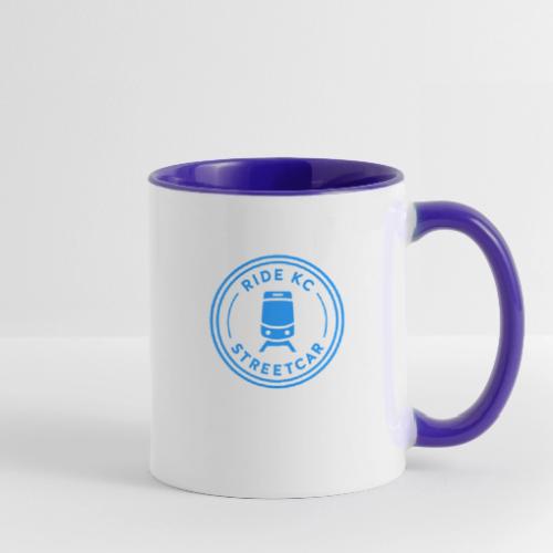 KC Streetcar Stamp Blue - Contrast Coffee Mug