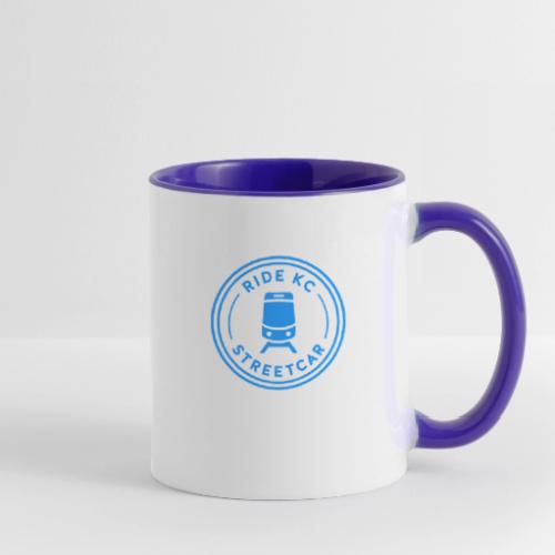 KC Streetcar Stamp Blue - Contrast Coffee Mug