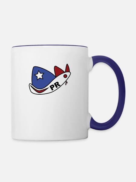 Puerto Rico Air - Contrast Coffee Mug - white/cobalt blue