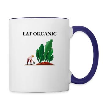 Organic Plant - Contrast Coffee Mug - white/cobalt blue - Right