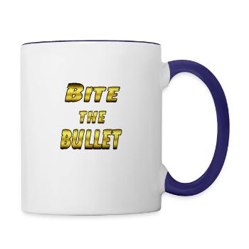 Bite the bullet - Contrast Coffee Mug - white/cobalt blue - Right