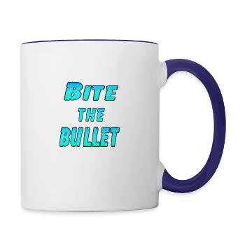 Bite the bullet - Contrast Coffee Mug - white/cobalt blue - Right