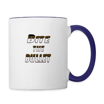 Bite the bullet - Contrast Coffee Mug - white/cobalt blue - Right