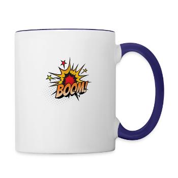 Bomb graphics - Contrast Coffee Mug - white/cobalt blue - Right