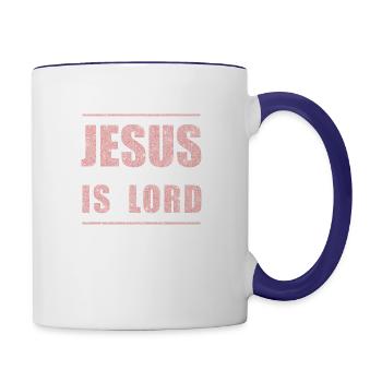 jesus - Contrast Coffee Mug - white/cobalt blue - Right