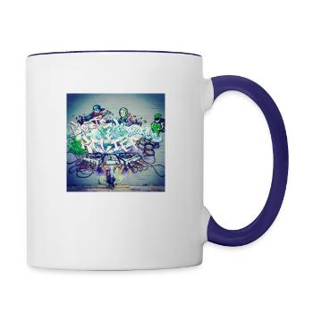 GRAFFITI - Contrast Coffee Mug - white/cobalt blue - Right