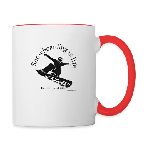 Snowboarding is Life 002 - Contrast Coffee Mug