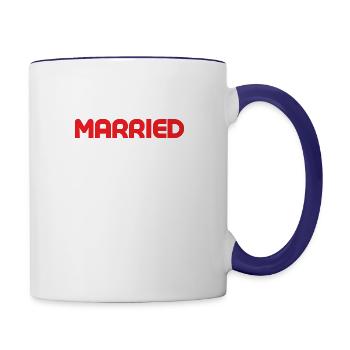 I Used To Be Married But I'm Better Now Divorcee - Contrast Coffee Mug - white/cobalt blue - Right