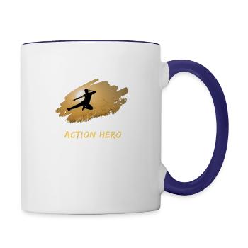 Action Hero - Contrast Coffee Mug - white/cobalt blue - Right