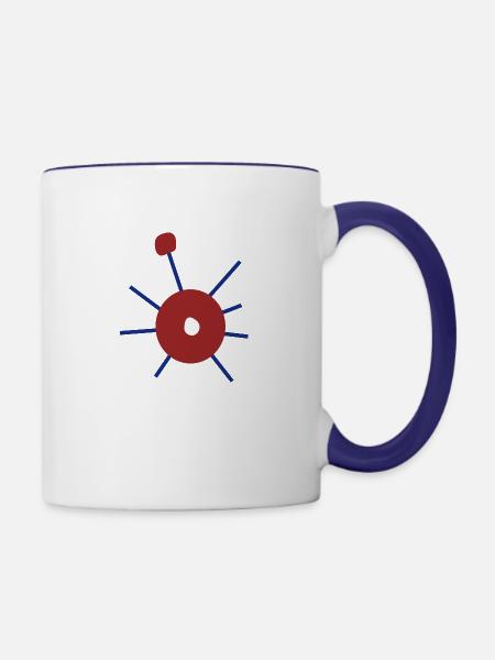 Símbolo Taíno - Contrast Coffee Mug - white/cobalt blue