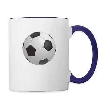 Sports ball - Contrast Coffee Mug - white/cobalt blue - Right