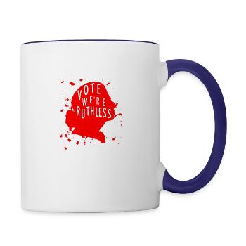 Vote We re Ruthless - Contrast Coffee Mug - white/cobalt blue - Right